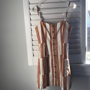 Forever 21 Brown and White Mini Dress